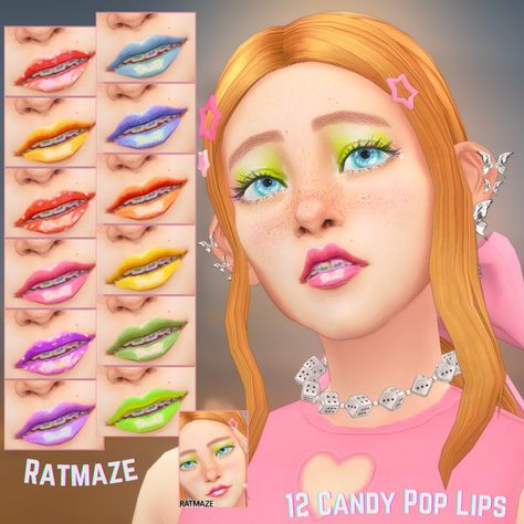 Sims 4 Cc Neon Clothes, Sims 4 Kawaii Makeup Cc, Sims 4 Cc Carebears, Sims 4 Candysims Hair, Sims 4 Decora Cc, Sims 4 Colorful Cc, Sims 4 Pastel Pop Kit, Ts4 Cc Rainbow Hair, Kidcore Makeup