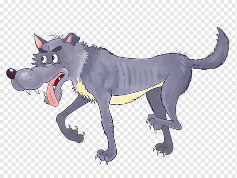 Cat And Dog Cartoon, Disney Pig, Wolf Png, Red Riding Hood Wolf, Andersen's Fairy Tales, Pig Drawing, Wolf Illustration, Dog Cartoon, Wolf Drawing