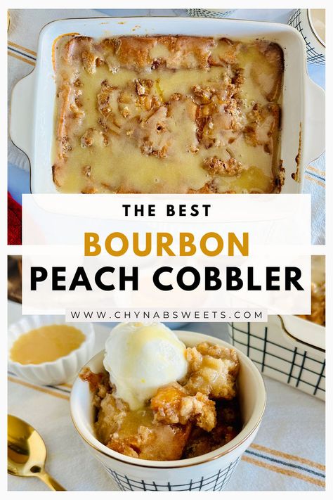 homemade bourbon peach cobbler, peach cobbler recipe, easy peach cobbler, southern peach cobbler, homemade cobbler recipe, bourbon peach cobbler recipe, dessert recipes, peach desserts, bourbon recipes, summer desserts, baking recipes, Bourbon Peach Pie, Bourbon Peach Cobbler, Bourbon Dessert, Peach Dessert Recipes, Peach Crisp, Peach Desserts, Peach Cobbler Recipe, Peach Pie, Peach Recipe