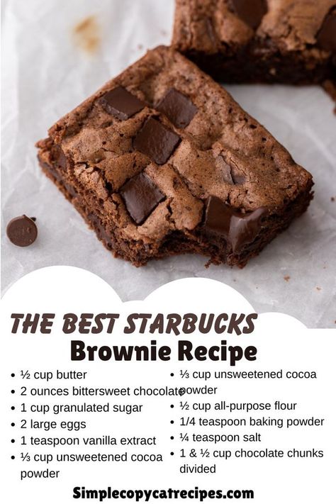 Best Cookie Recipes Ever | Love the Starbucks Brownies but don't love overspending on them | Facebook Starbucks Brownies, Starbucks Brownie Recipe, Brownie Christmas, Best Cookie Recipe Ever, Christmas Brownies, Snack Hacks, Brownie Recipe, Starbucks Recipes, Best Cookie Recipes