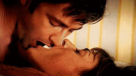 Silly David Tennant, Michael Sheen Kissing, David Tennant What The Butler Saw, David Tennant Gif Kiss, David Tennant Kissing, Cheek Biting, David Tennant Gif, Casanova David Tennant, Peaceful Soul