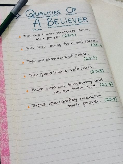 Quran // Allah // believe // ayah // verses // notes // journal // prayers // zakah // do good // forbid evil // maintain How To Maintain Diary, Quran Writing, Quran Notes, Self Made Quotes, Islam Journal, Islamic Notes, Islamic Journal, Ancient Wisdom Quotes, Quran Journal