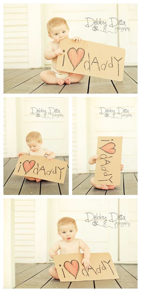 Cute a cute birthday or father's day gift Uppfostra Barn, Happy Home Fairy, Vogue Kids, Baby Fotografie, Father's Day Diy, Foto Tips, Foto Baby, Dad Day, Fathers Day Crafts