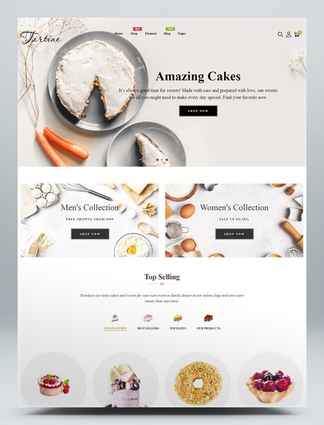 Pastry Website Design, Cake Website Design, Cake Websites, Bakery Website Design, Cake Website, Bakery Website, Ux Design Principles, Simple Website Design, Confectionery Design