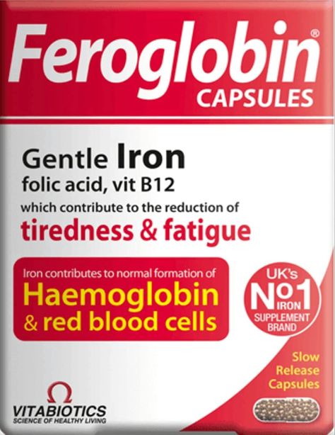 Brand Feroglobin Item form Capsule Primary supplement type Vitamin B12 (Cobalamin), Vitamin B9 (Folic Acid), Iron, Copper, Zinc Unit count 30 count Flavour Unflavoured Product benefits Iron Support Iron Tablets, Iron Supplement, Organic Vitamins, Energy Supplements, Vitamin B Complex, Supplements For Women, Vitamin B12, Folic Acid, Herbal Supplements