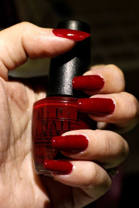 OPI Prune Danish Dark Red Pedicure, Prune Danish, Fall Red Nails, Blood Red Nails, Opi Red Nail Polish, Dark Red Nail Polish, Deep Red Nails, Nail Paint Shades, Dark Red Nails