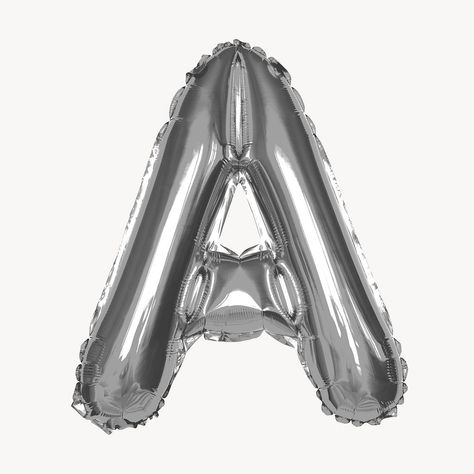 Capital letter A, silver foil balloon isolated on off white background | free image by rawpixel.com / Chim Insta Collage, Off White Background, Silver Balloon, Alphabet A, Abc Alphabet, Capital Letters, Letter Balloons, Letter A, Backgrounds Free