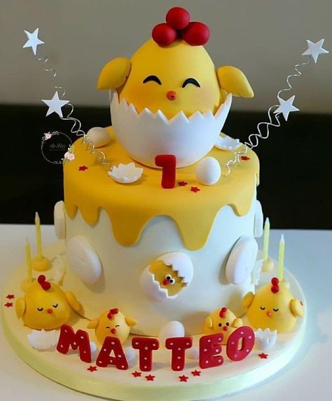 Pool Birthday Cakes, Kue Disney, 2nd Birthday Cake Boy, 1st Bday Cake, Chicken Cake, Duck Cake, Cake Cafe, 1st Birthday Cakes