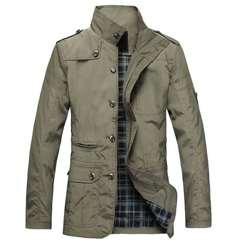 7bb060764a818184ebb1cc0d43d382aadesc32183293ri Jacket Coat Fashion, Mens Fashion Winter, Style Anglais, Overcoat Men, Men's Trench Coat, Overcoat Jacket, Men's Windbreaker, Stand Collar Jackets, Mens Jackets Casual