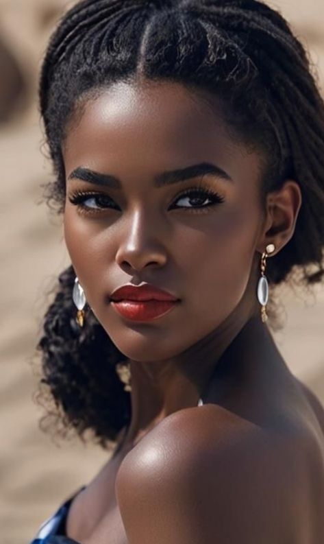 Africa Beauty Woman, Light Skin African Woman, Black Female Models Faces, South American Woman Face, Nona Gaye, Dark Skinned Beautiful Woman, Big Beautiful Eyes, Freestanding Bookshelf, Hairstyles Juda