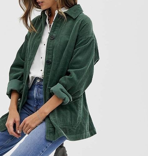 Green Curdory Jacket Outfit, Dark Green Corduroy Jacket Outfit, Green Corduroy Shacket Outfit, Dark Green Outfit Casual, Green Courderoy Jacket Outfit, Green Corduroy Jacket Outfit, Velvet Shirt Outfit, Lisbon Outfit, Corduroy Jacket Outfit