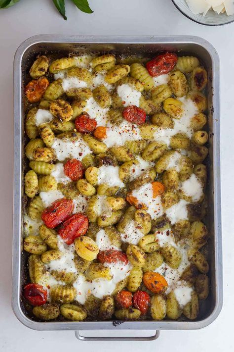 Baked Gnocchi Sheet Pan, Sheet Pan Gnocchi, Crispy Sheet Pan Gnocchi, Tomato Gnocchi Bake, Sheet Pan Gnocchi And Vegetables, Sheet Pan Gnocchi With Cherry Tomatoes And Mozzarella, Pan-seared Gnocchi With Parmesan-roasted Summer Squash And Herbs, Easy Dinner Options, Baked Gnocchi