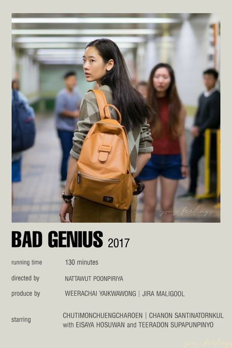 Bad Genius, Movies To Watch Teenagers, Most Paused Movie Scenes, Movie To Watch List, Iconic Movie Posters, Korean Drama Series, New Movies To Watch, The Pause, Girly Movies