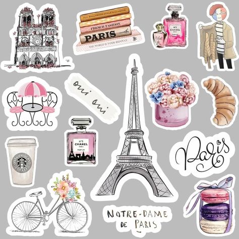 Paris Vintage Aesthetic, Tatuaje Hello Kitty, Remove Bg, Cute Laptop Stickers, Tumblr Stickers, Paris Vintage, Scrapbook Stickers Printable, Bullet Journal Stickers, Book Art Diy