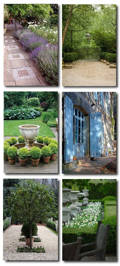 Outdoor Provence,French Decorating, French Outdoor gardens, French Landscaping, French Gardens, French Provence, Old World Landscaping, Old Gardens, Distressed Furniture, Iron Patio Furniture, Painted Furniture, Rustic Decorating French Landscaping, French Provincial Garden, French Country Landscaping, French Patio, Tuscan Garden, Tuscan Landscaping, Mediterranean Garden, Tuscan Style, French Garden