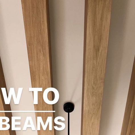 Angela Rose | DIY and Design on Instagram: "BEAMS of your DREAMS…and my signature custom stain mix: @minwaxusa Weathered Oak + Early American (I’ve used this combo hundreds of times and love it every time). See reel and stories for details on the finishing process! #minwaxsignaturemix #minwaxpartner" Cedar Beam Stain Colors, Weathered Oak And Early American Stain On Pine, Weathered Oak And Early American, Early American Stain On Pine, Fake Beams Ceiling, Vinegar Stain, Beams Ceiling, Steel Wool And Vinegar, Stained Beam