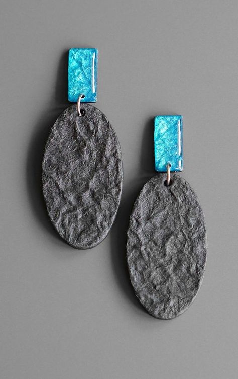 Paper Earrings Handmade, Recycled Paper Earrings, Paper Jewellery, Paper Pulp, Paper Bead Jewelry, Terracotta Jewellery, Paper Wedding, Paper Earrings, Polymer Clay Jewelry Diy