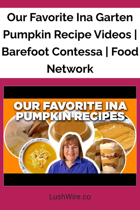 Our Favorite Ina Garten Pumpkin Recipe Videos | Barefoot Contessa | Food Network Pumpkin Bruschetta, Pumpkin Moose, Cream Cheese Loaf, Cheese Loaf, Roast Pumpkin Soup, Pumpkin Ravioli, Pumpkin Bread Pudding, Goat Cheese Tart, Pumpkin Cheesecake Bars