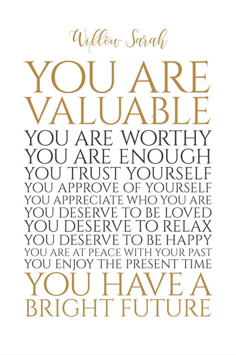 Personalized Wall Art Positive Affirmations Quote Gift Friend, You Are Worthy, Personalized Wall, Personalized Wall Art, Hand Crafted Gifts, Gift For Friend, Wall Art Gift, Printable Designs, Affirmation Quotes