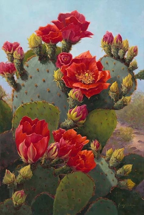 Mexican Artwork Paintings, Mexican Asethic, Arizona Backyard Ideas, Mexican Cactus, Cactus Paintings, Mexican Artwork, نباتات منزلية, Cactus Blossoms, Blooming Cactus