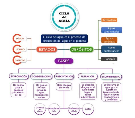 Mapa conceptual del ciclo del agua