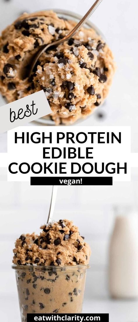 Protein Cookie Dough Protein Cookie Dough Recipe, Vegan Cookie Dough Recipe, Protein Chocolate Chip Cookies, Protein Powder Cookies, Post Workout Snack, High Protein Cookies, Dairy Free Protein, Edible Cookie Dough Recipe, Protein Cookie Dough