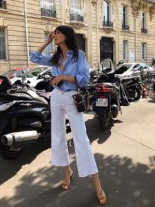 Work Outfits Frauen, Elegantes Outfit Damen, White Pants Outfit, Classy Business Outfits, Chique Outfit, Denim Street Style, White Jeans Outfit, Jeans Outfit Summer, Summer Work Outfits