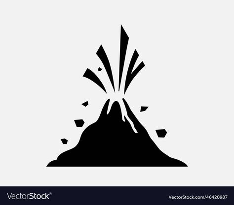 Volcano icon Royalty Free Vector Image - VectorStock Volcano Silhouette, Volcano Sketch, Mgm Logo, Volcano Illustration, Volcano Explosion, Volcano Drawing, Fre Fire, Inktober 2023, Tagalog Quotes Hugot Funny