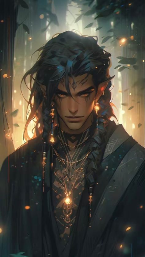 Dark Male Character Design, Male Elf Character Art, Male Witch Character Design, Fae Character Design Male, Male Elf Art, High Elf Male, Hilarious Dogs, Male Fairy, Fae Art