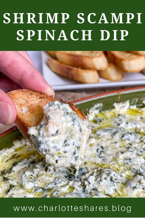 The classic flavors of shrimp scampi combined with cream cheese, spinach, Parmesan, and Gruyere make the most delicious, indulgent dip. Serve hot out of the oven with toasted baguette slices or pita chips. Spinach Shrimp Dip, Spinach Dip With Hawaiian Bread, Shrimp And Crab Spinach Dip, Shrimp And Spinach Dip Recipe, Spinach Dip With Chicken & Shrimp Quesadillas, Warm Spinach Dip, Creamy Shrimp Scampi, Spinach Dip Recipe, Easy Cheese