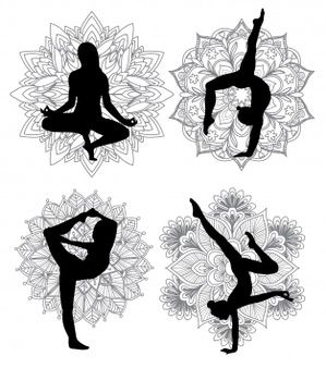 Yoga Mandala Art, Yoga Drawing Illustrations, Yoga Doodles, Yoga Drawing, Yoga Stickers, Arte Yoga, Yoga Mandala, Yoga Themes, Yoga Illustration