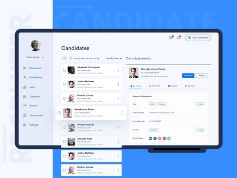 Recruiter Dashboard Design by Ramakrishna Job 1, Job Portal, App Interface Design, Dashboard Ui, Web Ui Design, App Interface, Job Board, Dashboard Design, Mobile Ui