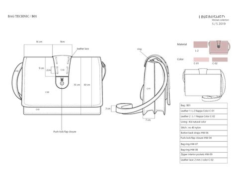 Tote Bag Technical Drawing, Bag Technical Drawing, Design Shoes Drawing, Accessories Design Sketch, Leather Handbag Patterns, Drawing Women, Bag Illustration, Custom Backpack, Leather Bag Pattern