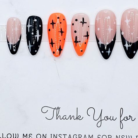 Halloween Orange and black 🧡🖤 New product available. Checkout my Etsy store https://blingitonnails.etsy.com #nails #smallbusiness #nailsdesign #nailartist #womenowned #Etsy #popupshop #oc #gelnails #nailart #fashion #beauty #BlingItOnNails #Halloween Black Halloween Nails, Halloween Orange, Halloween Nail, Black Halloween, Pop Up Shop, Nail Artist, Halloween Nails, New Black, Etsy Store