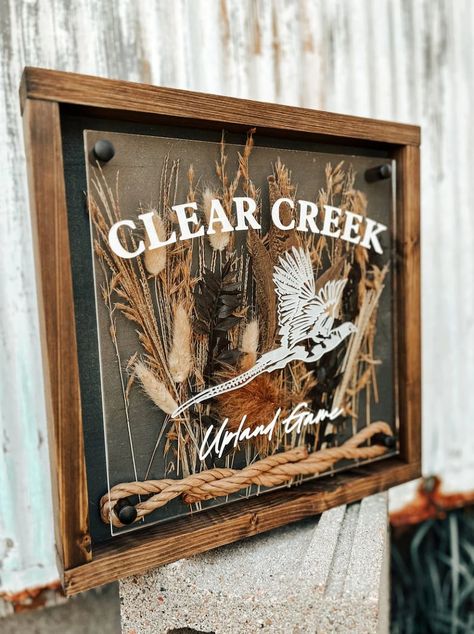 Rustic Native Grasses Custom Sign // Live Natural Elements Custom Sign // Rustic Custom Sign // Custom Pheasant Sign // Hunters Custom Sign - Etsy Pheasant Feather Decor, Native Grasses, Western Themed Wedding, Hunting Room, Own Home, Natural Elements, Natural Living, Pheasant, Rustic Elegance