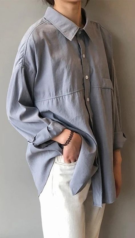 Turn-down Collar Solid Female Shirts Tops 2020 Spring Summer Blouses White Shirts For Women, Female Shirts, Oversized Long Sleeve Shirt, Long Sleeve Tops Casual, Oversized Blouse, Vintage Blouse, Summer Blouses, Spring Tops, Retro Shirts