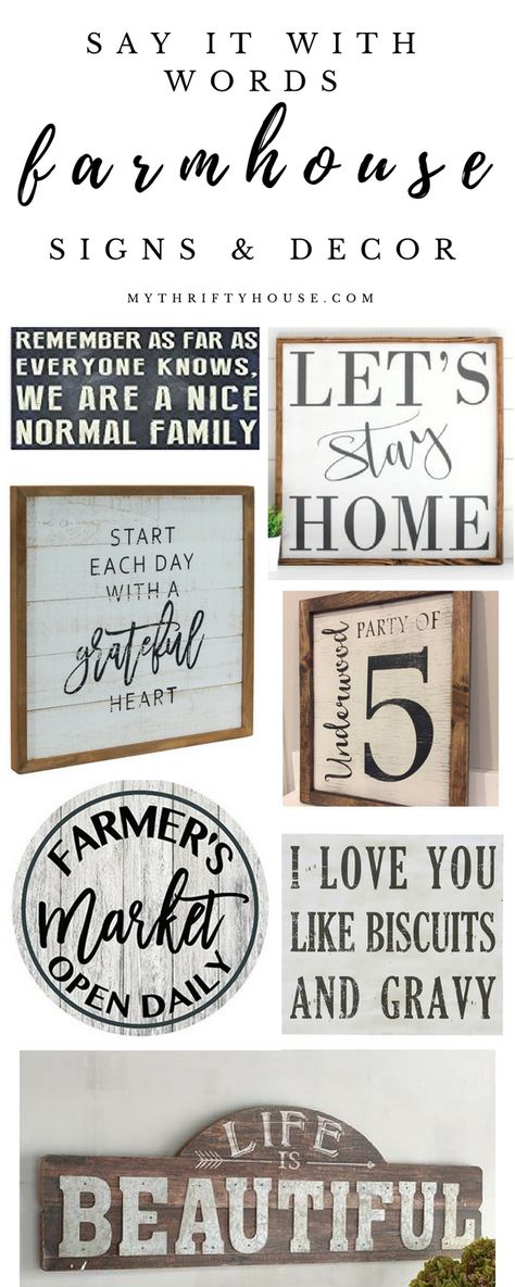 Say it with words with farmhouse signs and decor Rustic Farmhouse Signs Diy, Kitchen Sign Diy, Farmhouse Signs Diy, Farmhouse Kitchen Signs, Farmhouse Living Room Furniture, Rustic Farmhouse Living Room, Signs Diy, Interior Minimalista, Traditional Interior Design