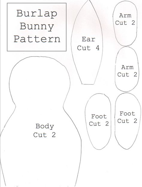 free Bunny Rabbit Patterns | Creative "Try"als: April 2012 Free Bunny Patterns Printable, Spring Primitives, Rabbit Patterns, Bunny Sewing Pattern, Bunny Sewing, Burlap Bunny, Bunny Templates, Needle Felting Diy, Shabby Tree