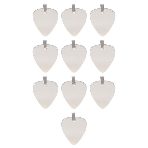 PRICES MAY VARY. Set includes 10 stainless steel guitar picks for necklaces or keychains High-grade 316 steel; Our guitar pick stainless steel pendants for jewelry making are made or high quality 316L steel that does not rust or corrode DYI craft kit; Use our engravable guitar pick for jewerly making, arts and crafts projects, accessories making or other creative endeavours. Perfect for: rock music necklaces for men and women, keychains, gifts for teens, party favors, concert accessories and man Music Necklaces, Concert Accessories, Guitar Pick Keychain, Guitar Pick Jewelry, Music Necklace, Music Crafts, Accessories Making, Diy Craft Kit, Steel Guitar