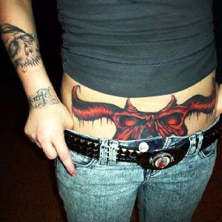 Danzig Tattoo, Cool Tattoos For Girls, Tattoo Character, Goth Eye Makeup, Girls Tattoos, Tattoos For Girls, Trash Polka Tattoo, Scary Tattoos, Geek Tattoo