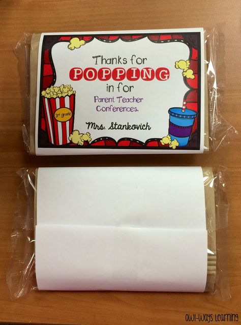 Parent Teacher Conference Treats For Parents, Preschool Orientation, Parent Teacher Conference Forms, Parent Teacher Conference, Conference Forms, Conference Themes, Popcorn Treat, Real Life Math, Best Parenting Books