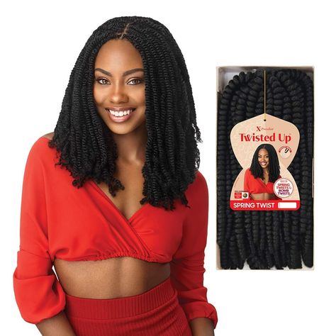 OUTRE Crochet Braiding Hair Outre X-Pression Twisted Up Crochet Hair - Spring Twist 8 Outre Hair, Kanekalon Braids, Braiding Hair Colors, Spring Twist Hair, Individual Braids, Hair Crochet, Spring Twists, Twist Style, Wigs Online