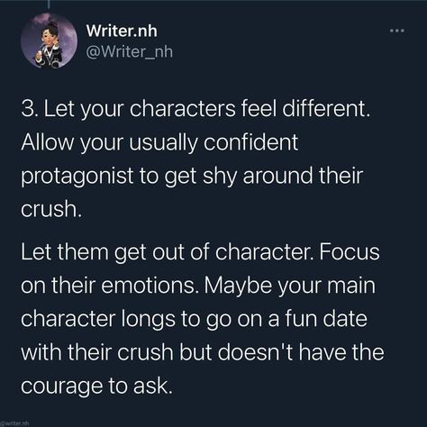 How To Write A Nervous Character, How To Write A Shy Character, How To Write A Blind Character, How To Write A Physcotic Character, How To Write Traumatized Characters, Writing Development, Writer Memes, Writing Prompts Funny, Descriptive Writing