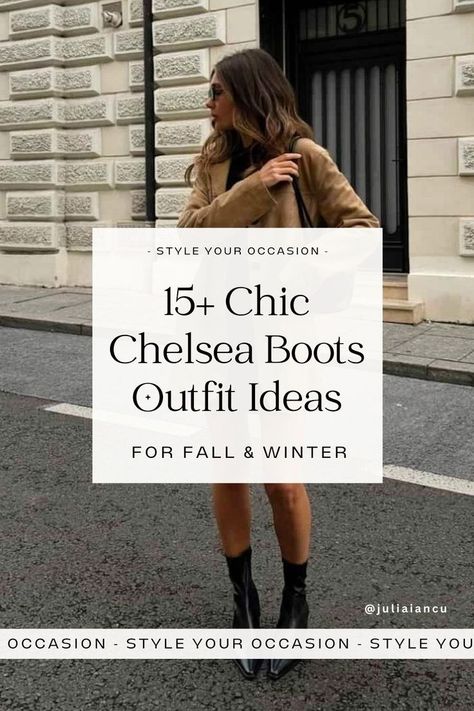 Looking for Chelsea boots outfit ideas for women in fall and winter 2024? Find inspiration in my list of Chelsea boot outfits that has a look for every occasion! Jump on this fall fashion trends and see how to wear Chelsea boots for fall and winter. Whether you’re looking for chunky, black, brown, cream, or heeled Chelsea boot outfits for women, we have all your fall and winter outfit inspiration! Lug Heel Boots Outfit, Chelsea Heel Boots Outfit, Outfits With Brown Chelsea Boots, Heel Chelsea Boots Outfit, Beige Chelsea Boots Outfit Women, Chelsea Boots With Skirt, 2976 Chelsea Boots Outfit, Chunky Chelsea Boots Outfit Women, Heeled Chelsea Boots Outfit