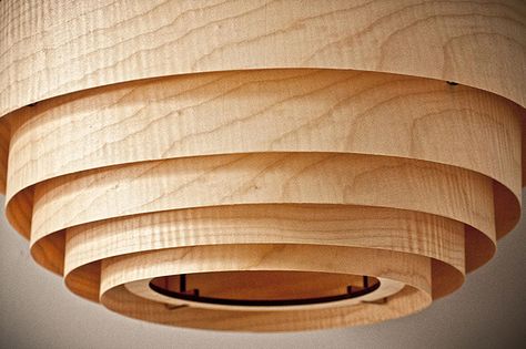 Wood Veneer Boll Chandelier Pendant Lighting Pendant Lighting Wood Lamps Lamp In The Kitchen, Wood Pendant Lights, Wooden Lighting, Wood Lamp Base, Steam Bending, Wooden Floor Lamp, Painted Wood Floors, Wood Furniture Plans, Lighting For Living Room