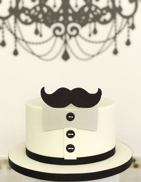 Manly Cake, Black And White Cake, Cake For Men, Baby Boy Cake Topper, Cake Designs For Boy, Wedding Anniversary Cakes, London Cake, Birthday Gifts For Boyfriend Diy, Baby Boy Cakes