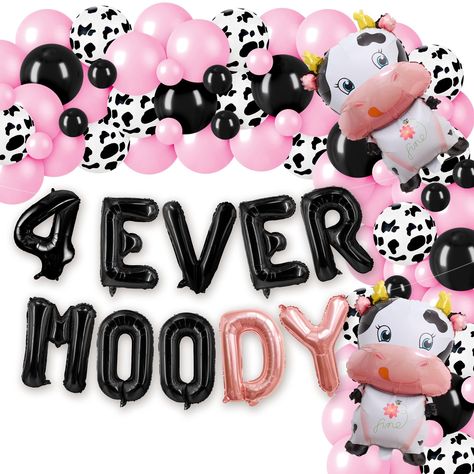 PRICES MAY VARY. Adorable Theme: Add a delightful touch to your little girl's 4th birthday celebration with our charming "4 ever moody" balloons banner, designed to enchant and delight. Premium Quality: Crafted with care, our 4th birthday decorations girl are made from high-quality materials, ensuring durability and reliability throughout the festivities. Perfect for Princesses: Transform your girl’s 4 year old party space into a whimsical wonderland with our fourth birthday decorations girl, id Four Year Old Birthday, Fourth Birthday, 4th Birthday, Birthday Decorations, Year Old, Balloons