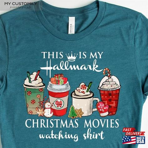 This Is My Movie Watching T-Shirts Hallmark Christmas Movies Sweatshirt Holiday Spirit Shirts Hoodie T-Shirt Check more at https://mycustomily.com/product/this-is-my-movie-watching-t-shirts-hallmark-christmas-movies-sweatshirt-holiday-spirit-shirts-hoodie-t-shirt/ Movie Watching, Hallmark Movie, Cute Christmas Shirts, Hallmark Christmas Movies, Movie Gift, Christmas Lovers, Spirit Shirts, Gift Kit, Holiday Movie