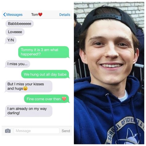 Tom Holland Girlfriend, Tom Holland Fanfiction, Holland Girl, Boyfriend Scenarios, Text Imagines, Avengers Imagines, Tom Holland Zendaya, Tom Holland Imagines, Tom Holland Peter Parker