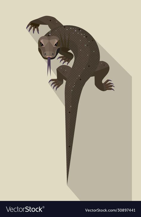 Komodo Dragon Illustration, Komodo Illustration, Komodo Dragon Drawing, Komodo Dragon Art, Lizard Illustration, Sandy Background, Dragon Vector, Geometrical Art, Dragon Icon